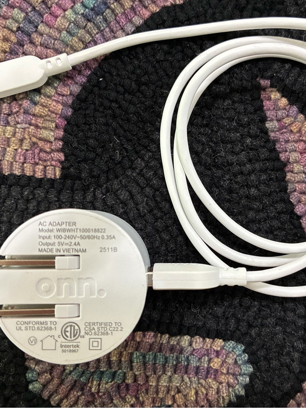 Onn White USB AC Adapter Plug
